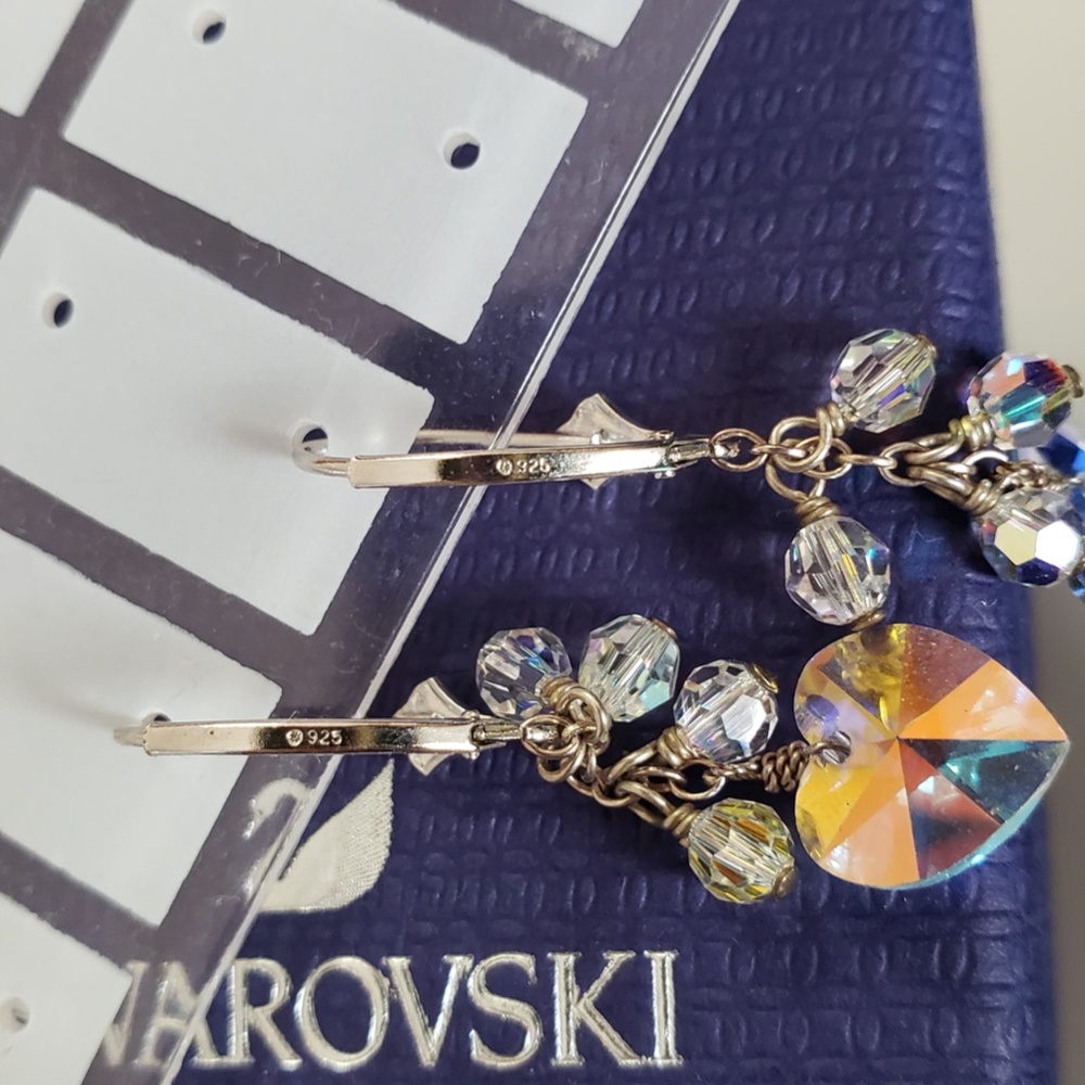 NEW! Swarovski Heart Dangle Drop Earrings - Mother's Day Anniversary Gift - Picture 11 of 16